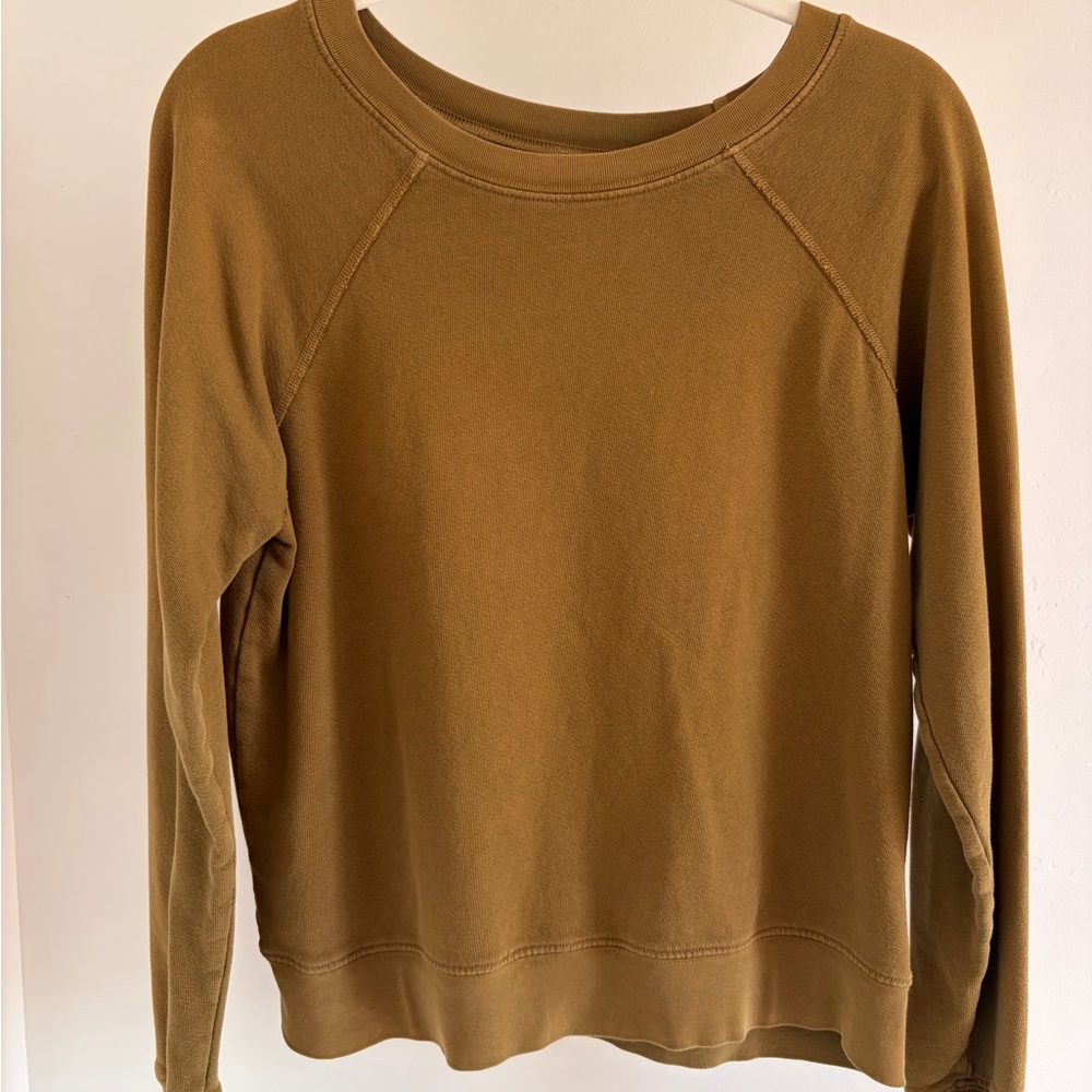 MATE the Label Organic Lightweight Terry Raglan Sweatshirt Moss Green